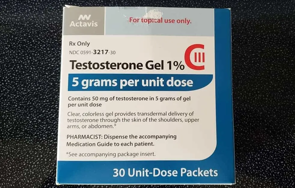 testosterone gel box