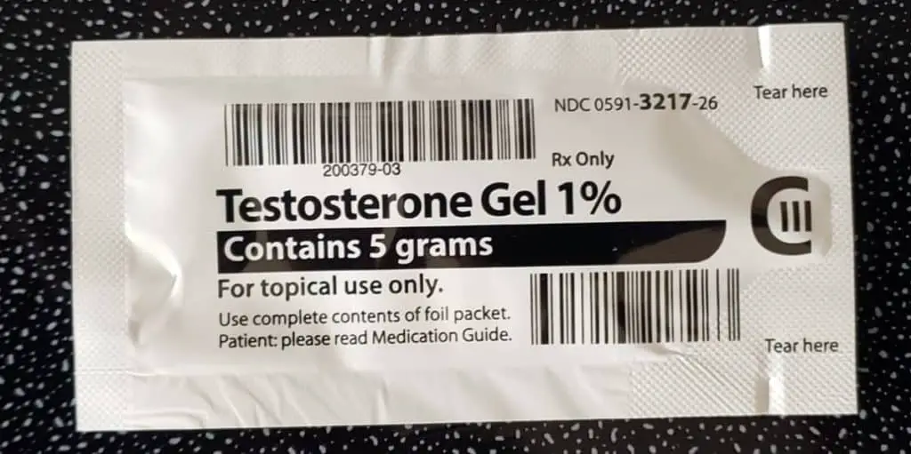 testosterone gel packet