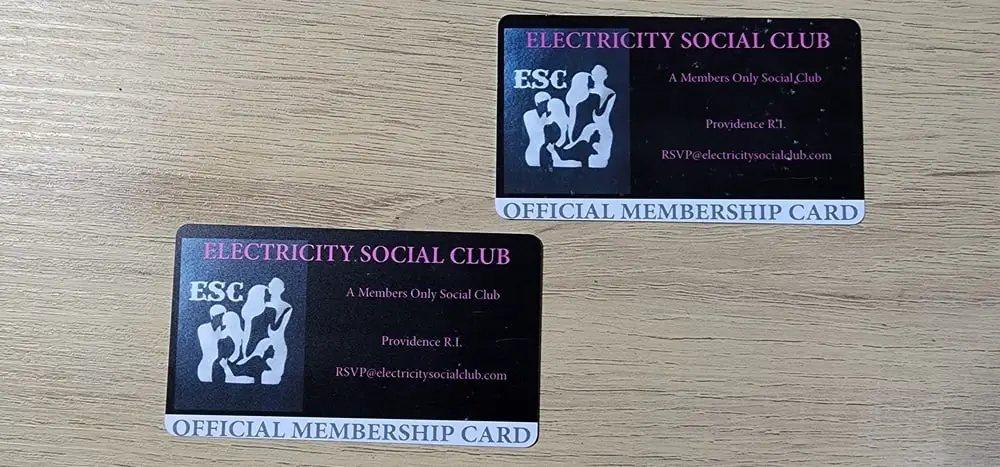 Electricity Social Club membership cards