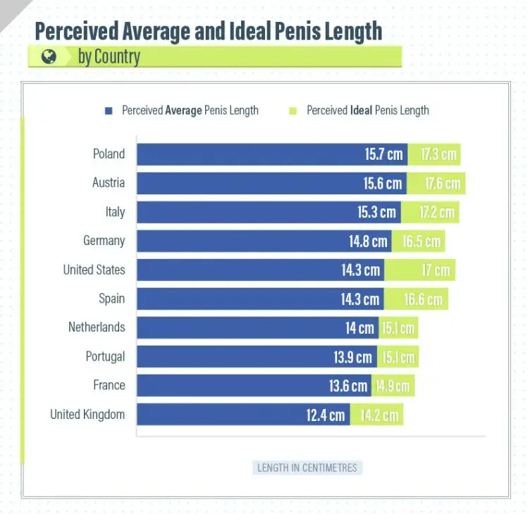 Ideal penis size by country